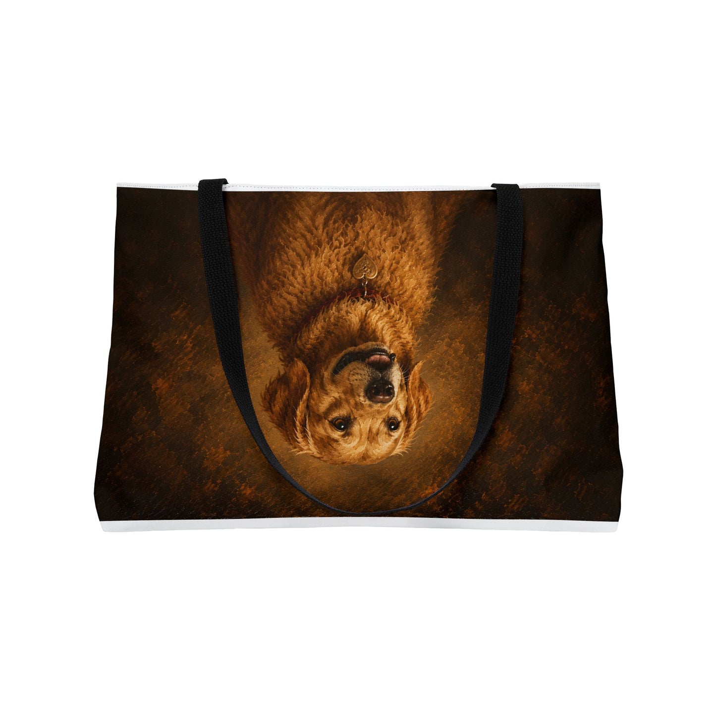 Custom Pet Renaissance Weekender Tote Bag | Personalized Vintage Dog Art Canvas Bag