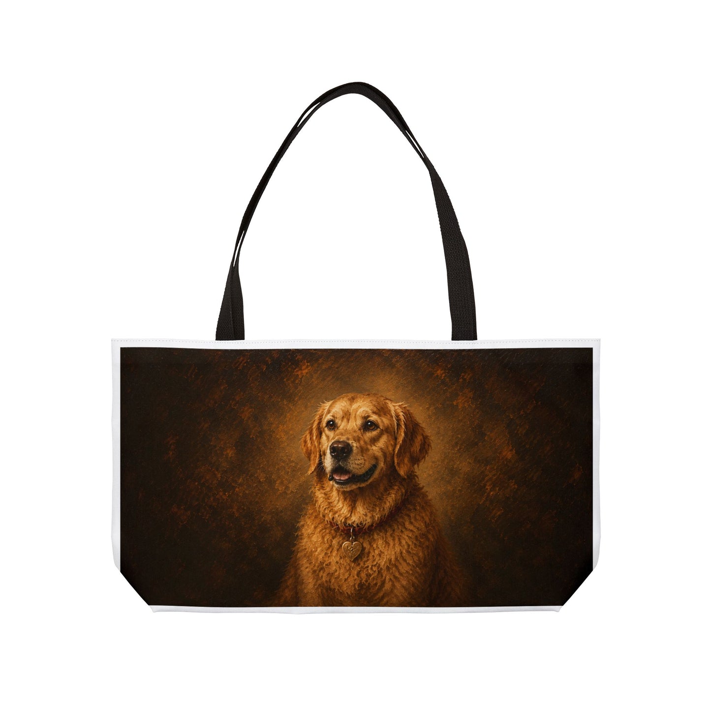Custom Pet Renaissance Weekender Tote Bag | Personalized Vintage Dog Art Canvas Bag