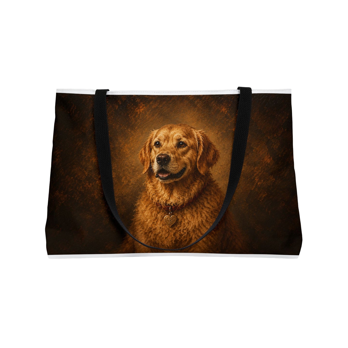 Custom Pet Renaissance Weekender Tote Bag | Personalized Vintage Dog Art Canvas Bag