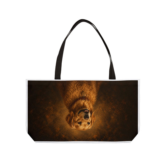 Custom Pet Renaissance Weekender Tote Bag | Personalized Vintage Dog Art Canvas Bag